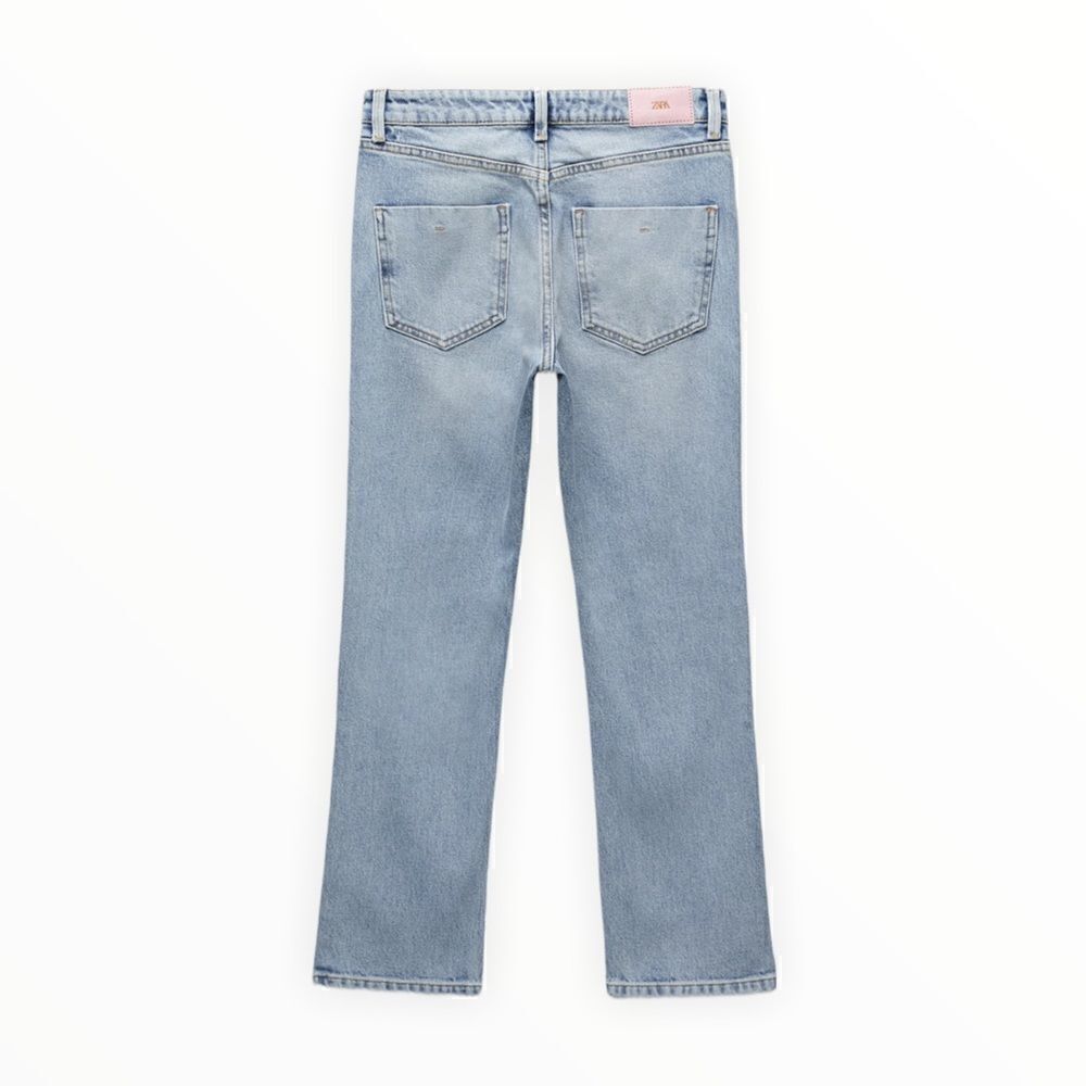 ZARA Z1975 Light Blue High Rise Slim Fit Jeans NWT Size 0 - Picture 3 of 11